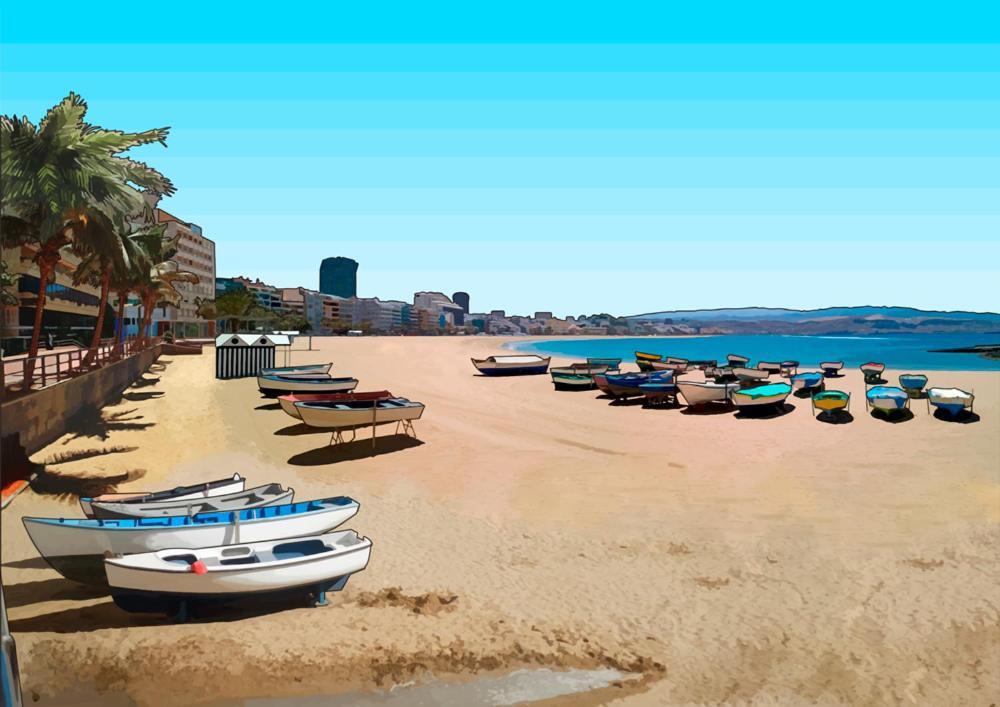 Primera Linea Playa Canteras With Sea View Лас-Пальмас-де-Гран-Канария Экстерьер фото